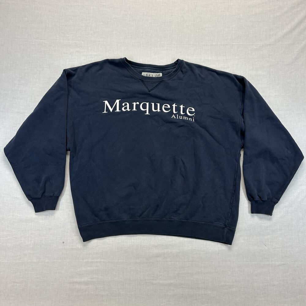 Vintage Marquette University Alumni Crewneck Sweatshirt Men's XL 90s Blue VTG